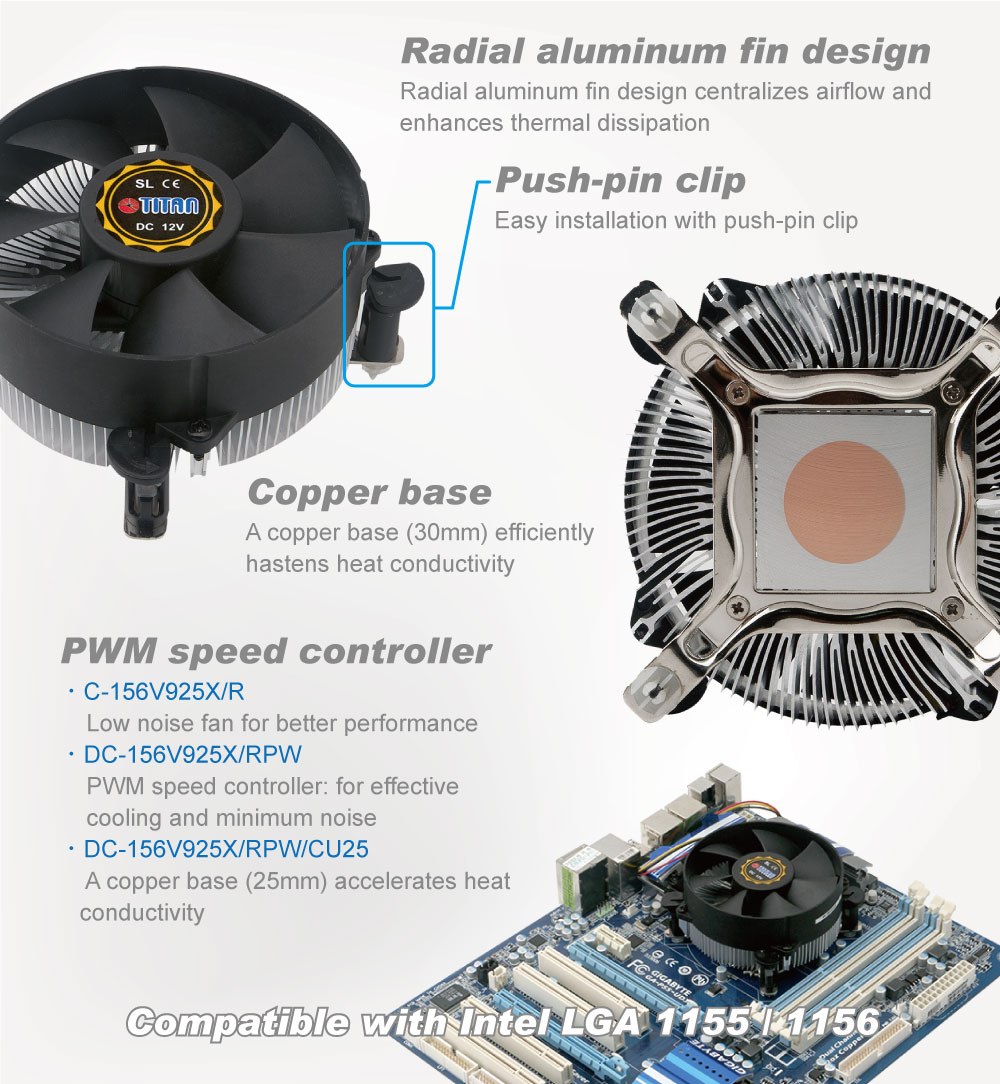 TITAN/CPU散熱器/CPU/CPU 溫度/CPU 過熱/散熱/CPU風扇/散熱/CPU風扇/超靜音 散熱器/鋁散熱片/ 風扇 靜音/系統散熱 /電腦 散熱/Intel LGA 1155/ Intel LGA1156/ LGA1200