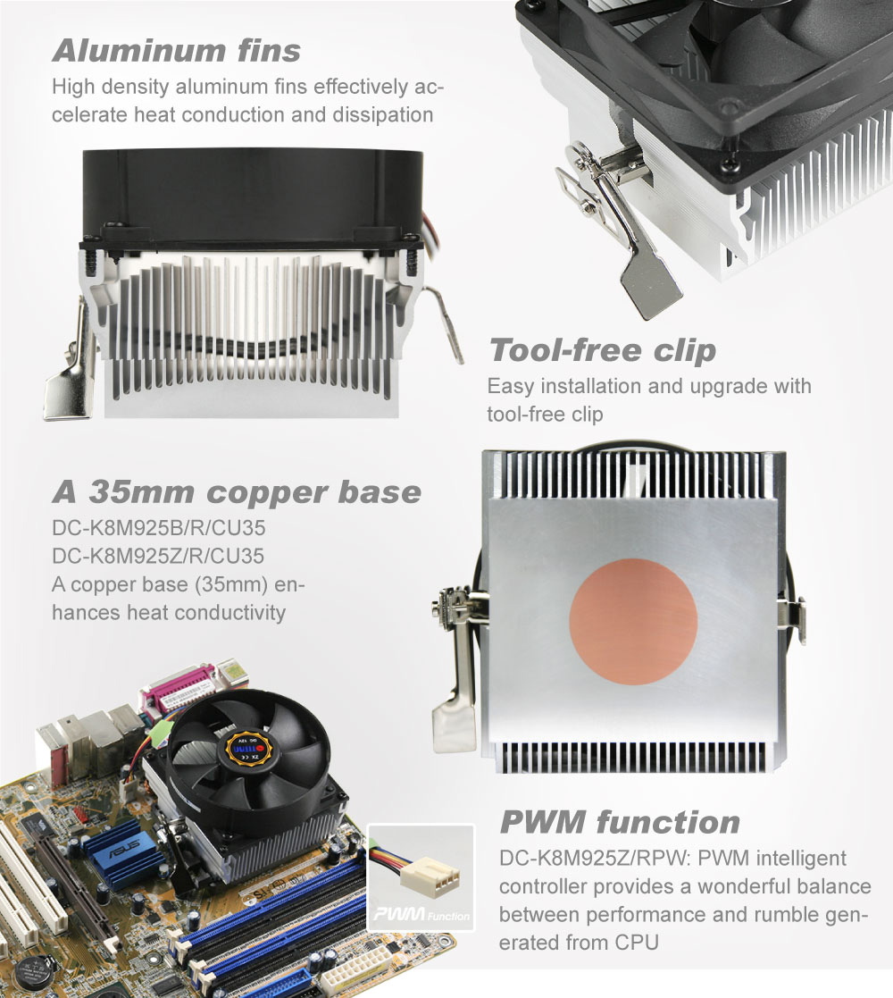 TITAN / CPU / CPU-Kühlung / CPU-Kühler / CPU gefroren / Kühlventilator / CPU-Lüfter / Leiser Lüfter / Wärmeableitung / Kühlkörper / Wärmeübertragung / Wärmeableitung / Kühlrippe / Aluminium-Kühlrippe / Aluminiumrippe / Computerkühlung