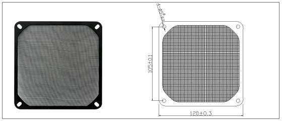 120mm metalen filter