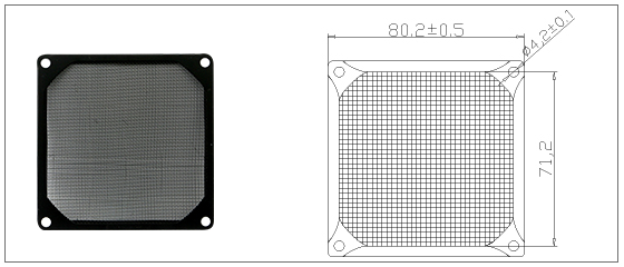 80mm metalen filter