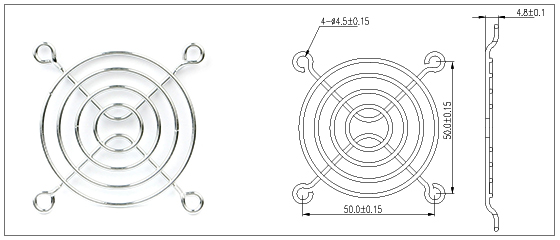 60mm Metal finger guard grills protector