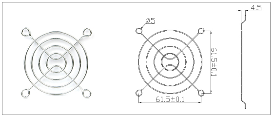 70mm Metal parmak koruyucu ızgaralar