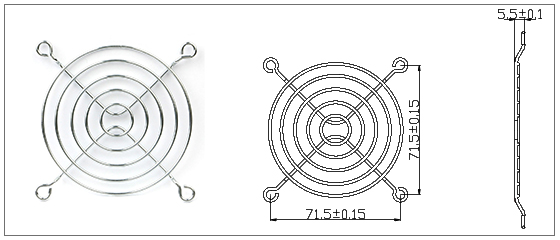 80mm Metal finger guard grills protector