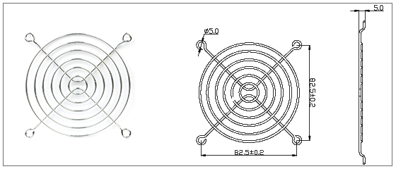 90mm Metall-Fingerschutzgitter Schutz