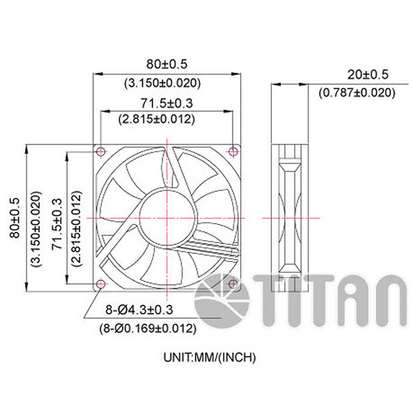 Série de ventilateurs de refroidissement DC avec un ventilateur de 80mm x  80mm x 20mm - Ventilateur de refroidissement DC, ventilateur de  refroidissement 5V DC