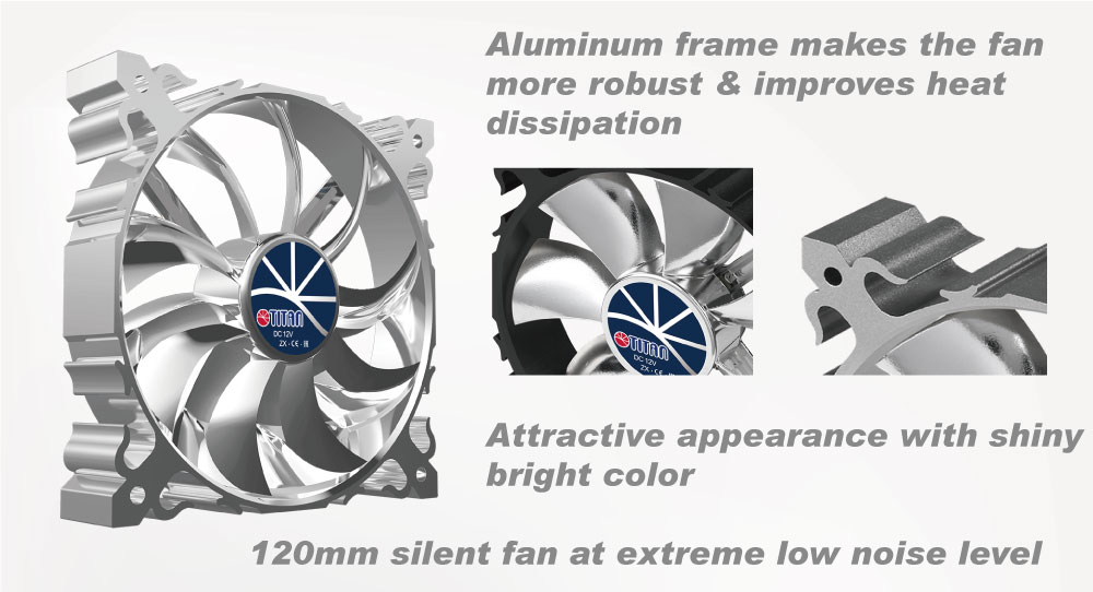 Ventilador de refrigeración / Ventilador enfriador / Ventilador de aluminio / Ventilador de enfriamiento de aluminio / Ventilador de protección EMI / EMI / RFI / electroplateado