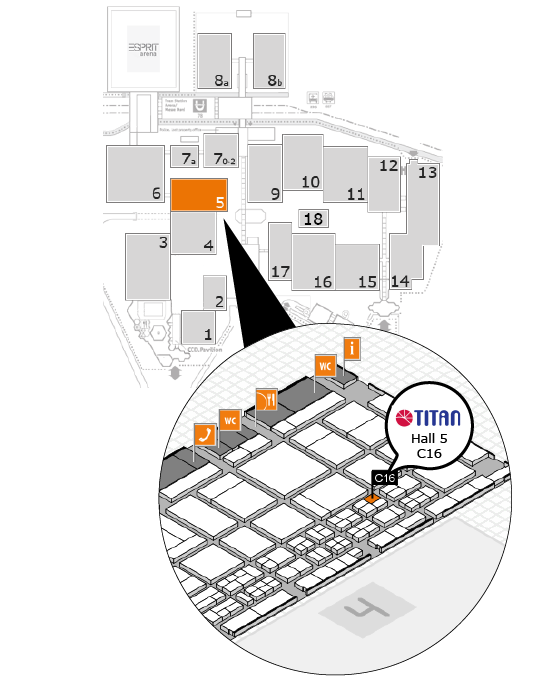 Die 2017 Caravan-Messe-Geländeplan-Informationen und die Standinformationen von TITAN