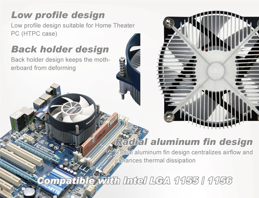 TITAN/CPU Cooler / CPU cooling / CPU frozen / frozen computer / CPU/CPU heatsink / heat sink / heat transfer / heat dissipation/dissipate heat/thermal solution/thermal transfer / thermal dissipation / thermal cooling / Cooling fan / CPU fan / silent fan / aluminum fins / cooling fins / system cooling / Intel platform / AMD platform/Intel LGA 1155 / Intel LGA1156/Intel LGA1200